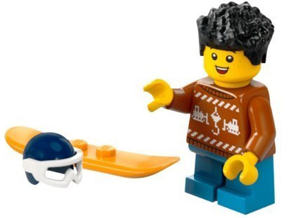 Advent Calendar 2024, City (Day  1) - Snowboarder with Holiday Sweater