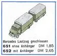 1:87 Mercedes Truck/Trailer