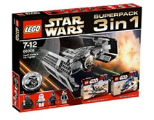 Star Wars Bundle Pack, Super Pack 3 in 1 (Sets 7667, 7668, and 8017) - Darth Vader's TIE Fighter