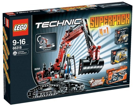 Technic Bundle Pack, Super Pack 4 in 1 (Sets 8259, 8290, 8293, and 8294)