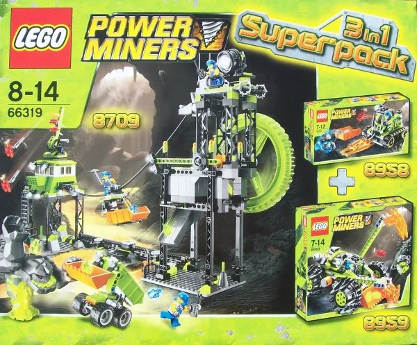 Power Miners Bundle Pack, 3 in 1 Super Pack (Sets 8709, 8958, and 8959)