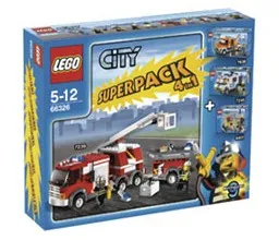 City Bundle Pack, Super Pack 4 in 1 (Sets 7239, 7245, 7638, and 8401)