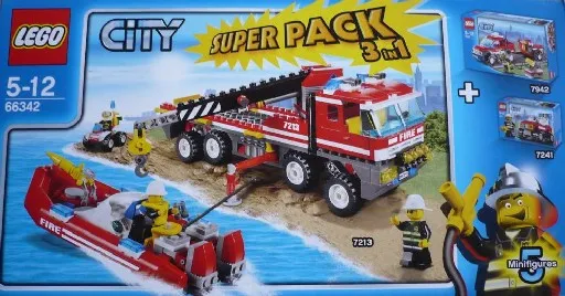 City Bundle Pack, Super Pack 3 in 1 (Sets 7213, 7241, and 7942)