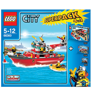 City Bundle Pack, Super Pack 4 in 1 (Sets 7207, 7213, 7241, and 7942)