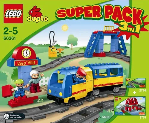 DUPLO Bundle Pack, Super Pack 3 in 1 (Sets 2734, 3774, and 5608)