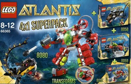 Atlantis Bundle Pack, 4x1 Super Pack (Sets 8057, 8058, 8059, and 8080)