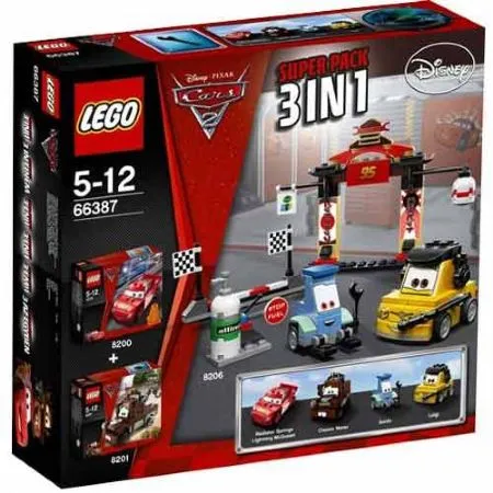 Cars 2 Bundle Pack, Super Pack 3 in 1 (Sets 8200, 8201, and 8206)