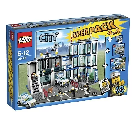 City Bundle Pack, Super Pack 4 in 1 (Sets 4436, 7235, 7279, and 7498)