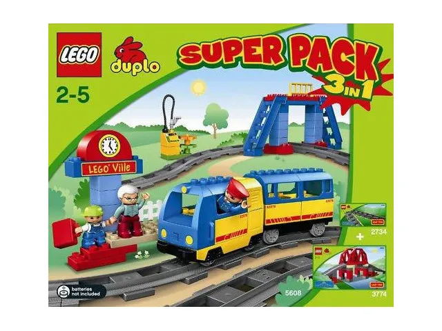 DUPLO Bundle Pack, Super Pack 3 in 1 (Sets 2734, 3774, and 5608)