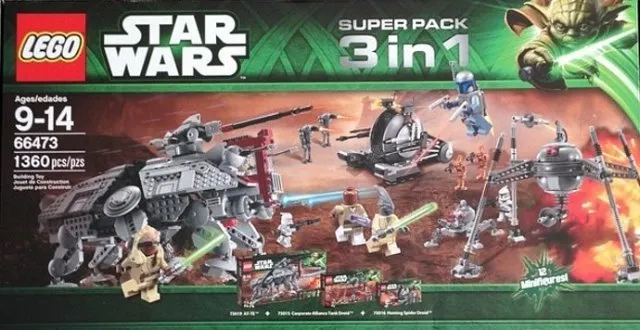 Star Wars Bundle Pack, Super Pack 3 in 1 (Sets 75015, 75016, and 75019)