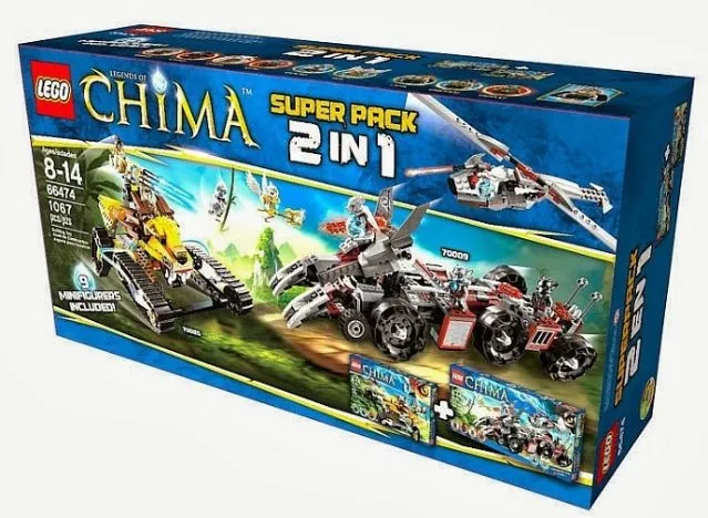 LEGENDS OF CHIMA Bundle Pack, Super Pack 2 in 1 (Sets 70005 and 70009)