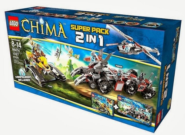 LEGENDS OF CHIMA Bundle Pack, Super Pack 2 in 1 (Sets 70005 and 70009)