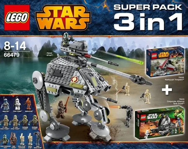 Star Wars Bundle Pack, Super Pack 3 in 1 (Sets 75015, 75035, and 75043)