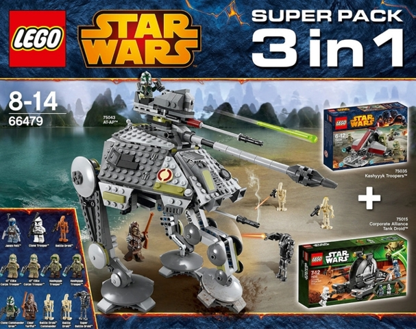Star Wars Bundle Pack, Super Pack 3 in 1 (Sets 75015, 75035, and 75043)