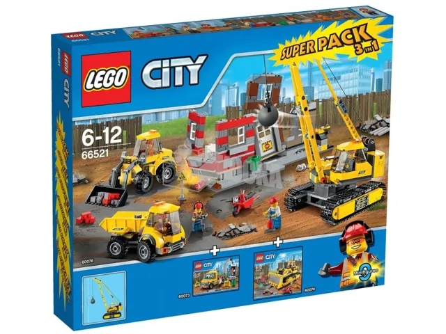 City Bundle Pack, Super Pack 3 in 1 (Sets 60073, 60074, and 60076)