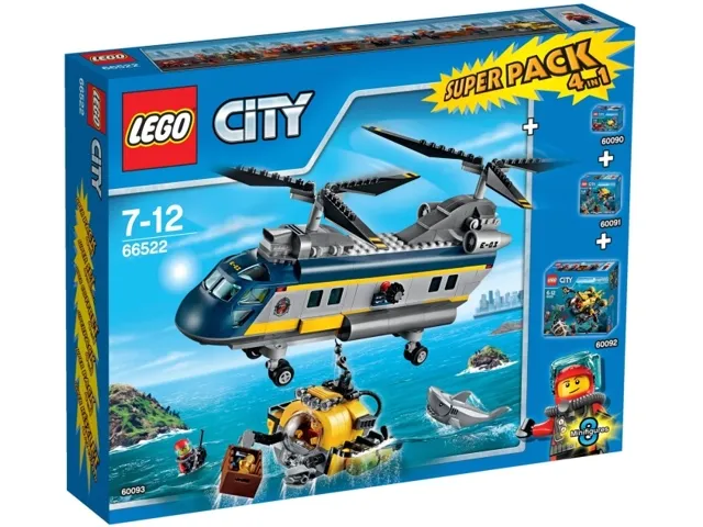 City Bundle Pack, Super Pack 4 in 1 (Sets 60090, 60091, 60092, and 60093)