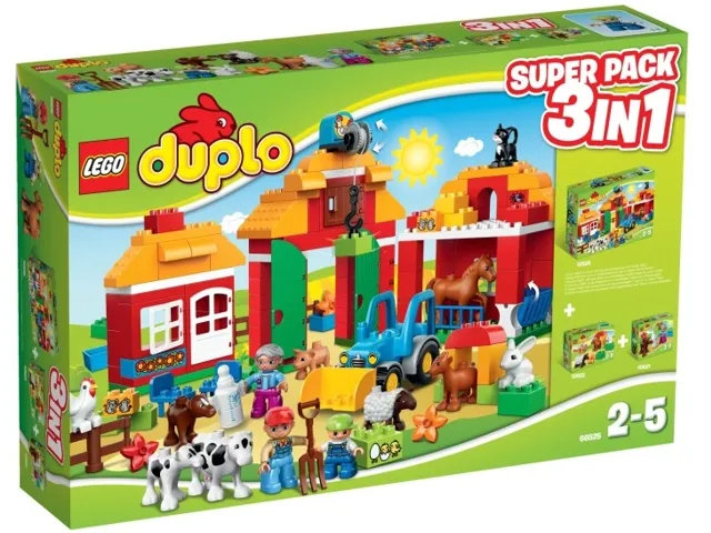 DUPLO Bundle Pack, Super Pack 3 in 1 (Sets 10521, 10522, and 10525)