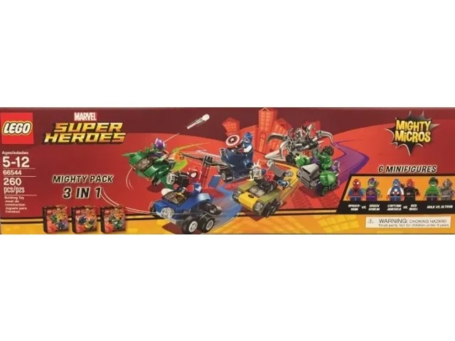 Super Heroes Bundle Pack, Mighty Micros, Mighty Pack 3 in 1 (Sets 76064, 76065, and 76066)