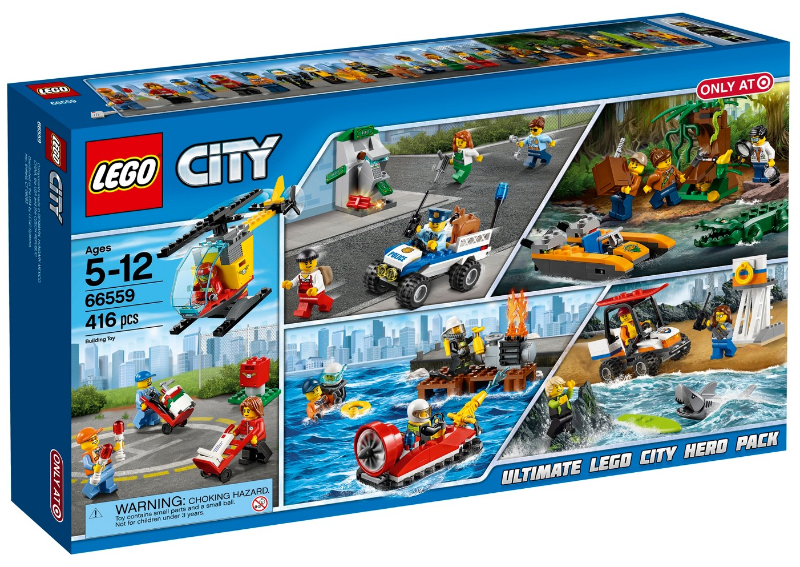 Ultimate LEGO City Hero Pack 5 in 1 (60100, 60106, 60136, 60157, 60163)