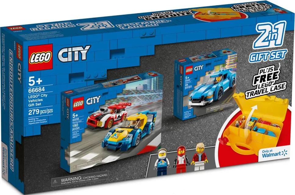 City Bundle Pack, 2 in 1 Gift Set (Sets 60256 and 60285 with Storage Case) - LEGO City Vehicles Gift Set