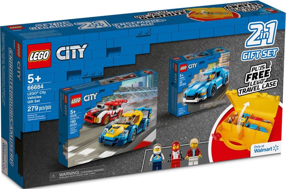 City Bundle Pack, 2 in 1 Gift Set (Sets 60256 and 60285 with Storage Case) - LEGO City Vehicles Gift Set