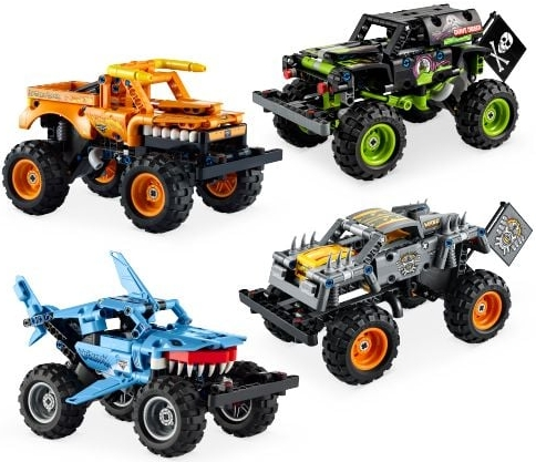 Technic Bundle Pack, 4 in 1 (Sets 42118, 42119, 42134, and 42135) - Monster Jam Collection