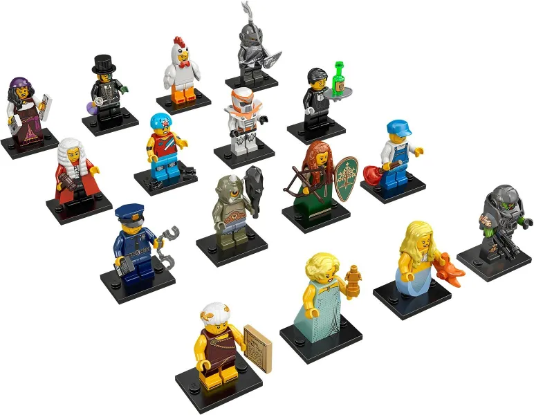 Minifigure, Series 9 (Complete Series of 16 Complete Minifigure Sets)