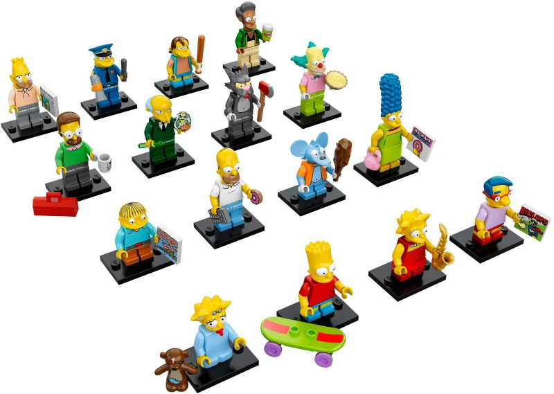 Minifigure, The Simpsons, Series 1 (Complete Series of 16 Complete Minifigure Sets)