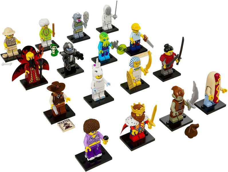 Minifigure, Series 13 (Complete Series of 16 Complete Minifigure Sets)