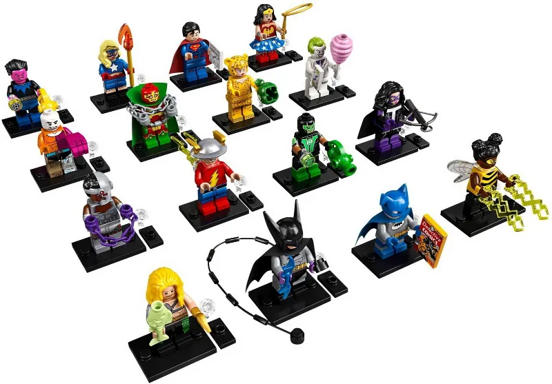 Minifigure, DC Super Heroes (Complete Series of 16 Complete Minifigure Sets)
