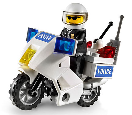 Police Motorcycle - Blue Sticker Version