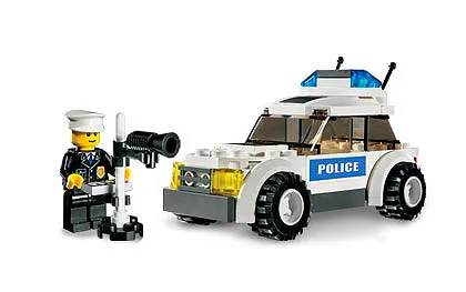 Police Car - Blue Sticker Version