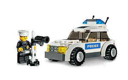 Police Car - Blue Sticker Version