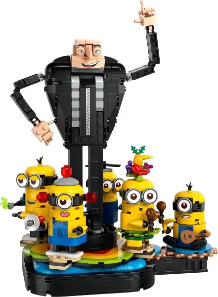 Brick-Built Gru and Minions