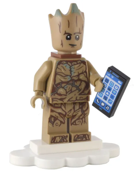 Advent Calendar 2022, Super Heroes, Guardians of the Galaxy (Day 19) - Groot with Phone and Stand
