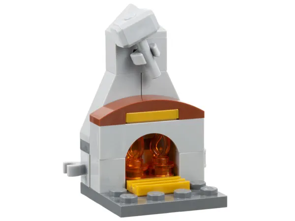 Advent Calendar 2023, Super Heroes, Avengers (Day 11) - Fireplace with Mjolnir Hammer