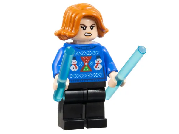 Advent Calendar 2023, Super Heroes, Avengers (Day  7) - Black Widow in Holiday Sweater with Icicle Batons