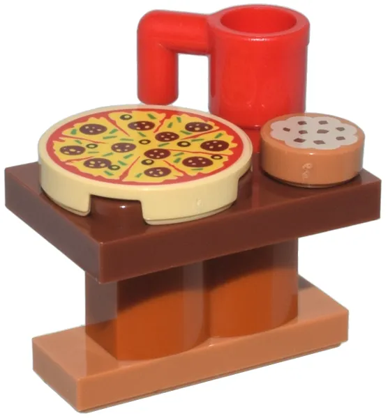 Advent Calendar 2024, Super Heroes, Spider-Man (Day 18) - Table with Pizza, Mug, and Cookie