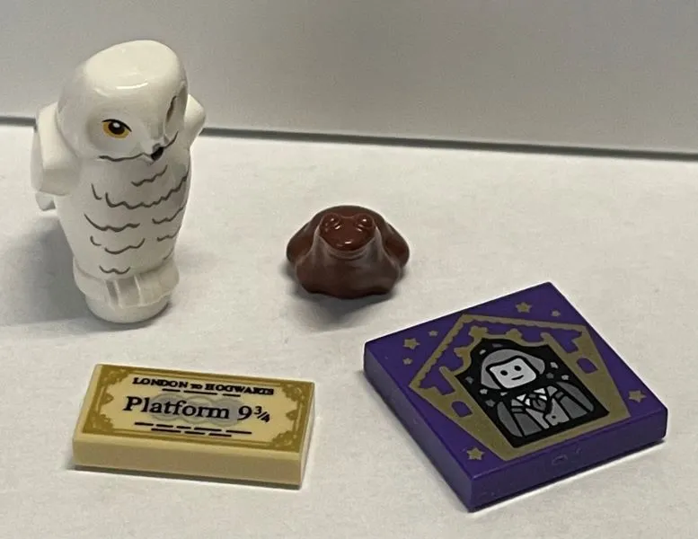 Advent Calendar 2021, Harry Potter (Day 16) - Owl, 1 Random Chocolate Frog Card, Chocolate Frog and Train Ticket