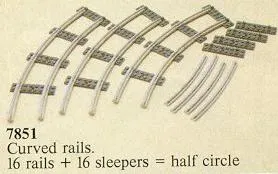 8 Curved Rails Gray 4.5v