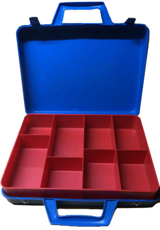 Suitcase with Tray, Blue (empty)