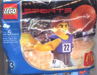 McDonald's Sports Set Number 3 - Blue Basketball Player #22 polybag