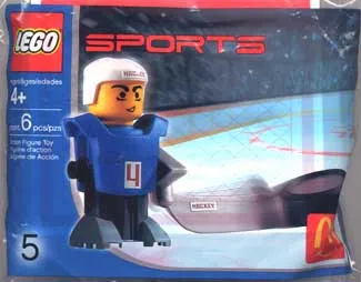 McDonald's Sports Set Number 5 - Blue Hockey Player #4 polybag