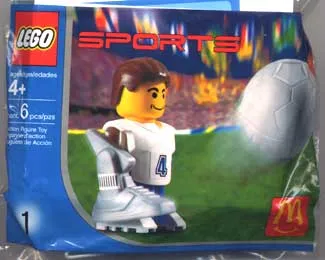 McDonald's Sports Set Number 1 - White Soccer Player #4 polybag