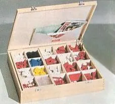 Wooden Storage Box Large (Double Latch) with Contents, with Lattice