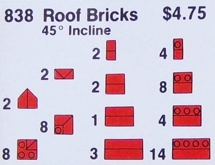 Red Roof Bricks Parts Pack, 45 degrees