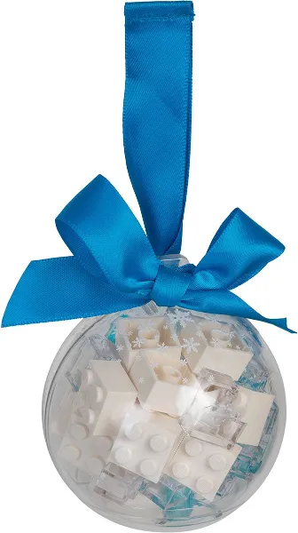 Holiday Ornament / Bauble with White Bricks