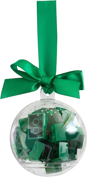Holiday Ornament / Bauble with Green Bricks