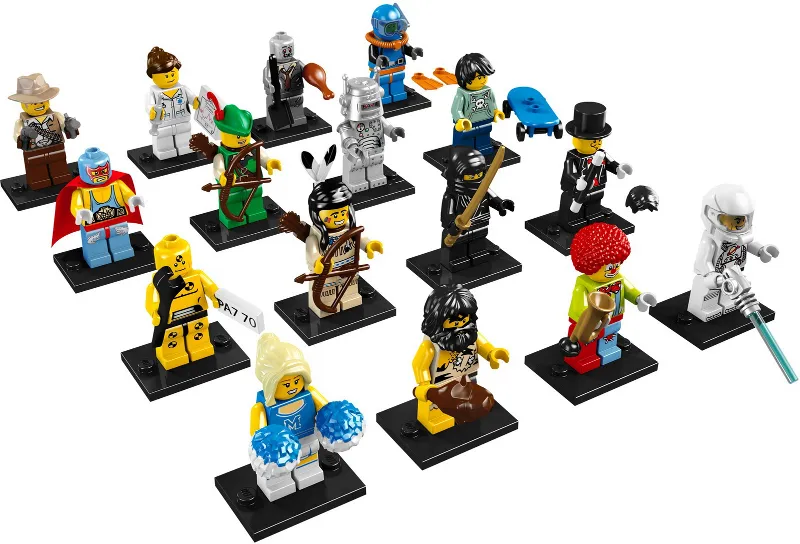 Minifigure, Series 1 (Complete Series of 16 Complete Minifigure Sets)