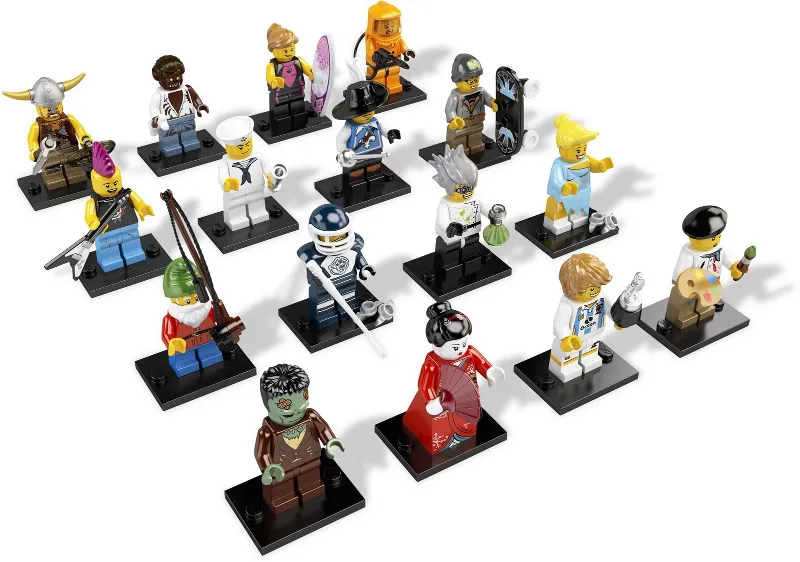 Minifigure, Series 4 (Complete Series of 16 Complete Minifigure Sets)